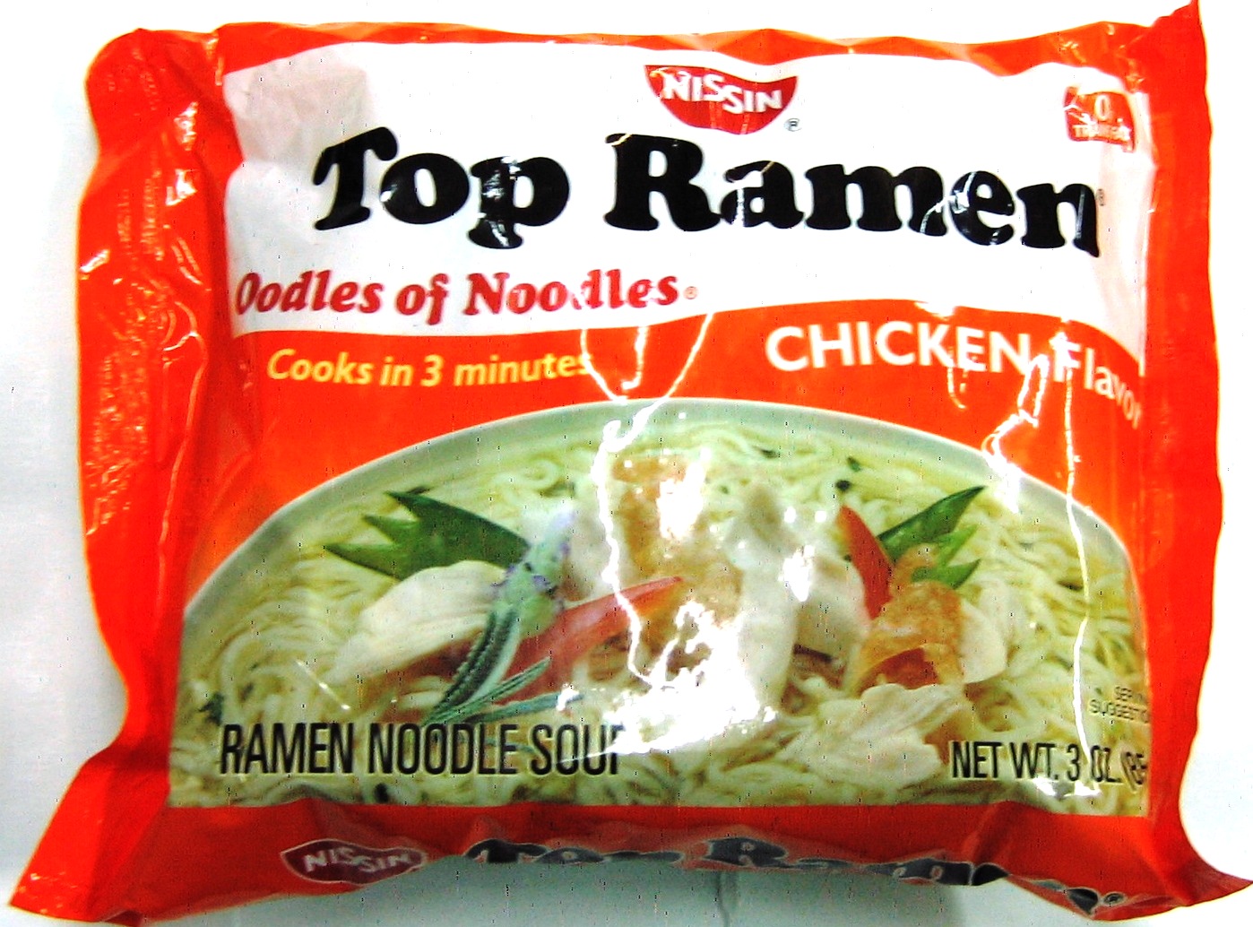 Nissin top ramen chicken flavor; photo: proveedorajiron.com