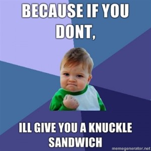 Knuckle sandwich ; Photo: internet