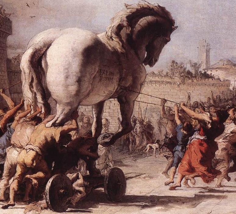 Theprocessionofthetrojanhorseintroybygiovannidomenicotiepolo